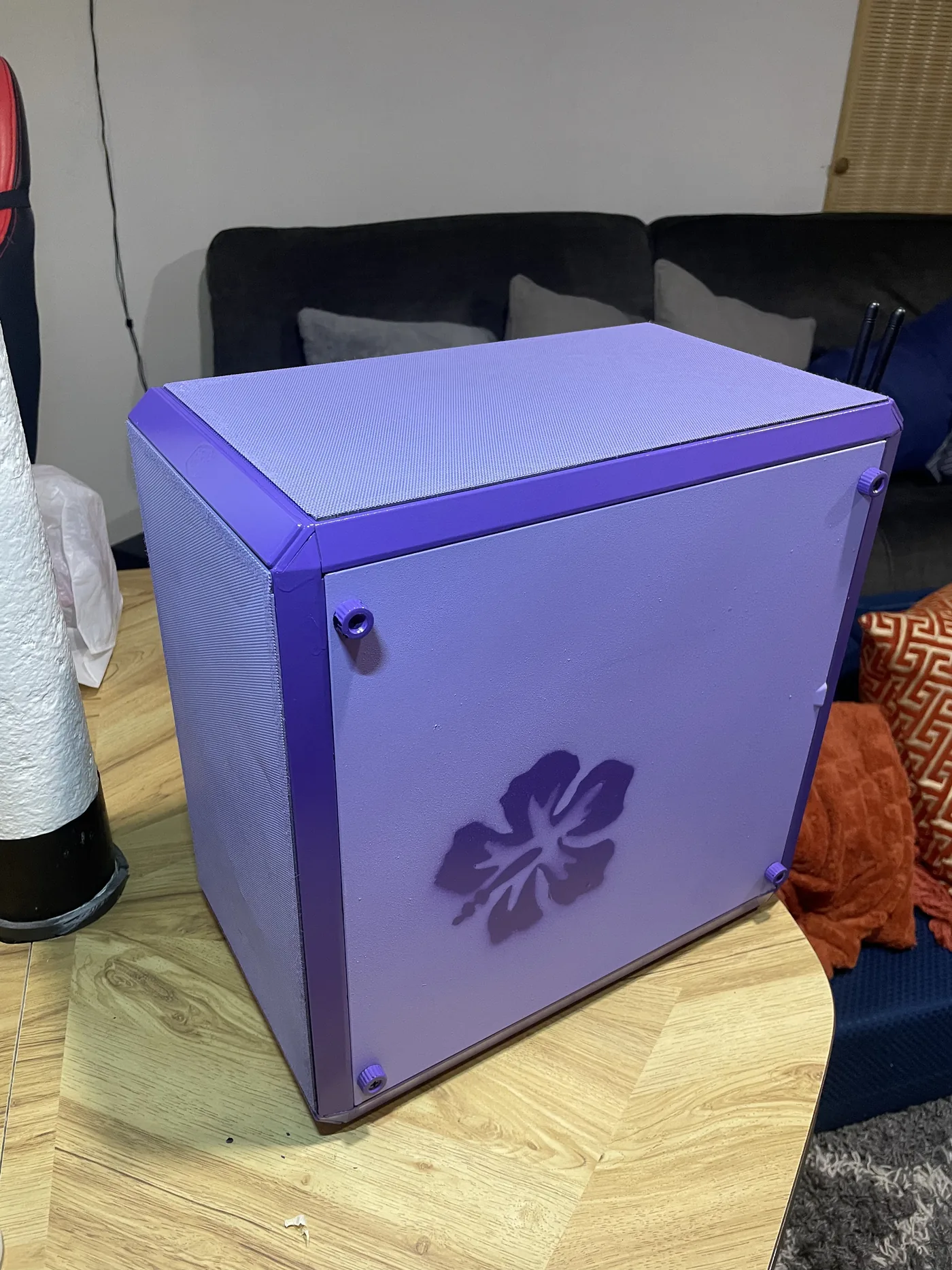 Lighting detail in the Purple Flower computer build